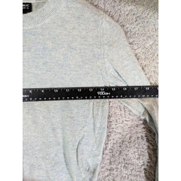 Banana Republic Blue Bow Cuff Sweater XXS Petite Merino Cashmere Coquette - Picture 8 of 9